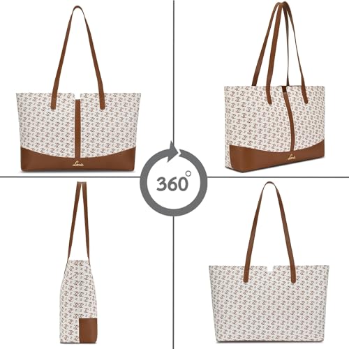 Image of Lavie Women's Mono LL Samara Tote Bag for Women | Tote Handbag for Work | Ladies purse | Stylish Shoulder Bag | Gift for Women