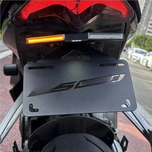 Support de plaque pliable avec LED résout la bavette lourde sur RSV4 - 6
