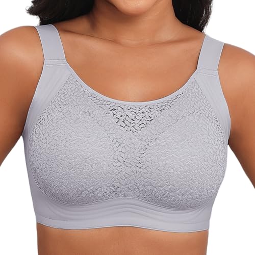 Image of Xcutting Lace Women's Seamless No Underwire Bra Soft Wireless Comfort Bralettes Full Coverage Bralette Everyday T-Shirt Bra