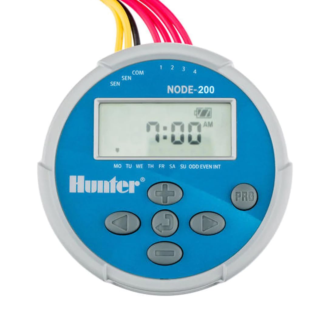 GNCGarden Contrôleur système d'irrigation Hunter Node 200 2 stations Batteries 9V | Programmeur autonome sans fil pour 2 stations | Programmation facile et sans câbles supplémentaires