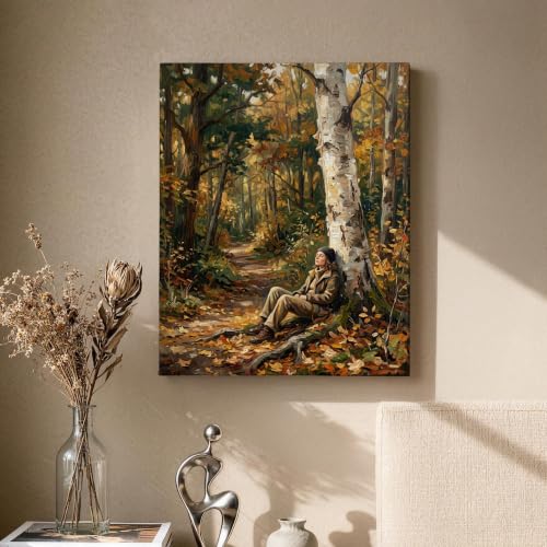Lienzo de abedul estilo impresionismo con figura de mujer para tu pared 2
