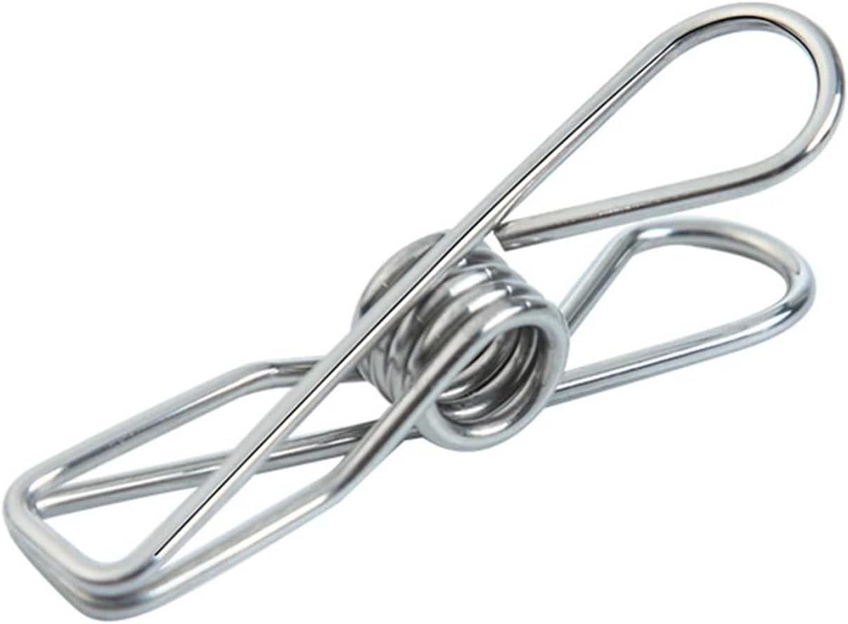 Clothes Pegs for Washing Line 20pcs Clothing Clip Multi Function Stainless Steel Wire Practical Clip of Rope Needles