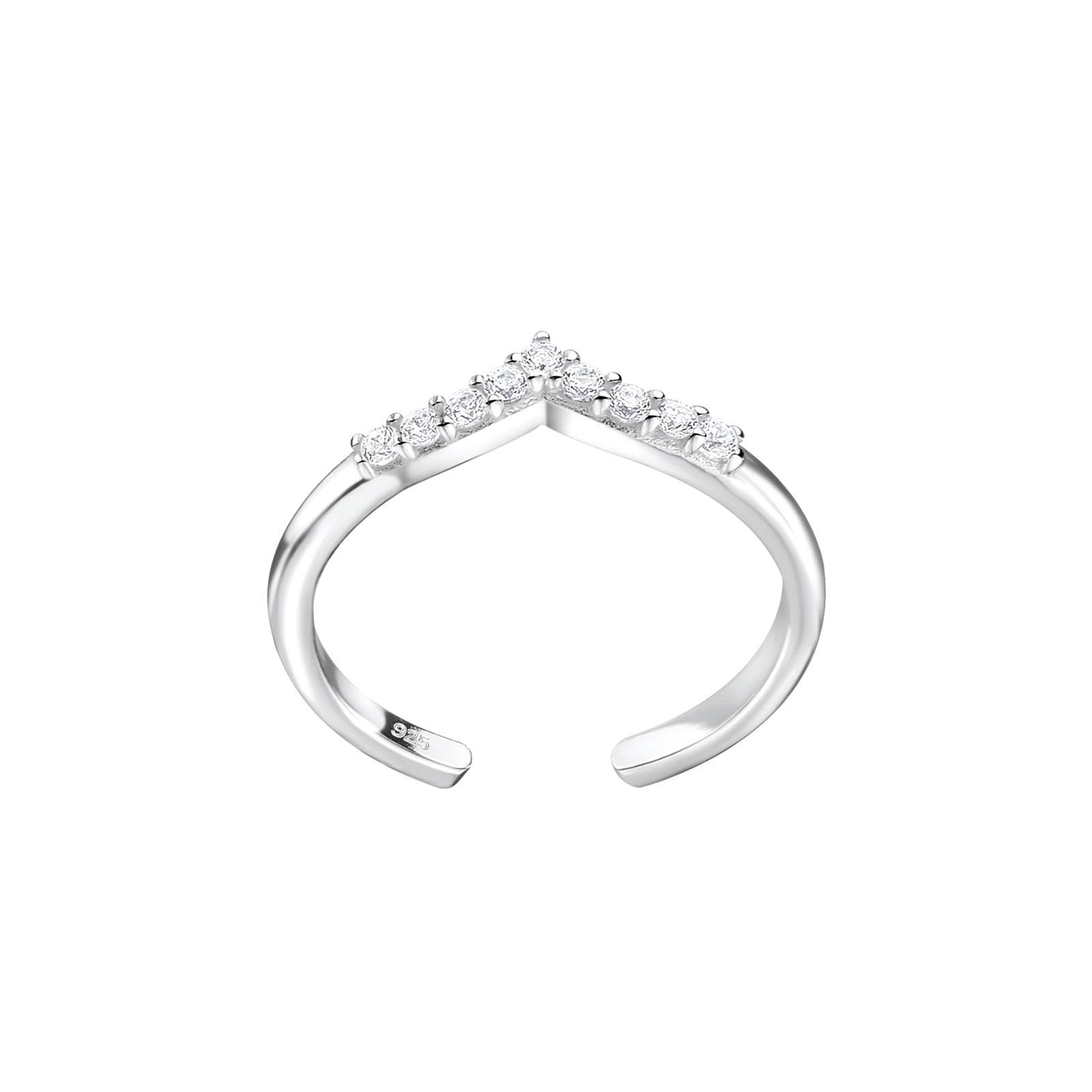 MONKIMAU - modernes Design Zehenring - aus 925 Sterling Silber - Zehenringe, Fußring, Toe Ring - hypoallergen & nickelfrei - Boho Sommer Look