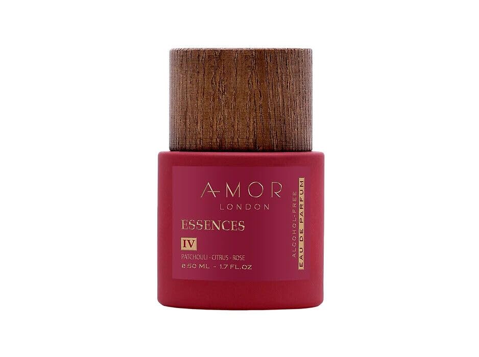 Amor Essences IV Eau De Parfum 50ml - Alcohol Free - Mandarin, Jasmin, Rose,Patchouli Musk Scent