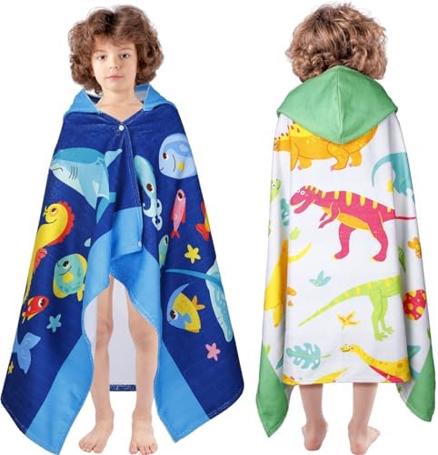 Amazon.com: VitalCozy 2 Pcs Large Kids Hooded Towels 30 x 50 Kids Bath ...
