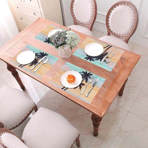 Set de table PVC résistant à la chaleur et lavable antidérapant x6 - 6