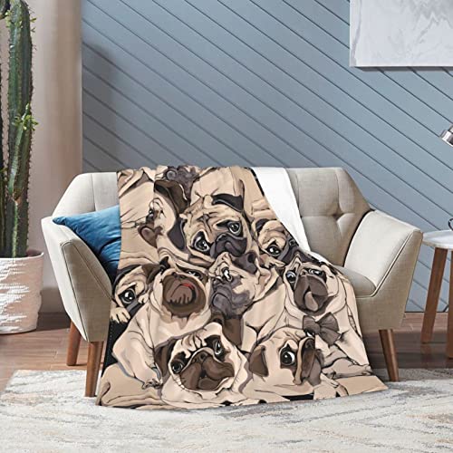 Athjunss THROW-502092485-BLANKET Pug Dog Throw Blanket Soft Cozy Plush Warm Fleece Blanket For Sofa Couch Bed 60 Inchx50 Inch thumb #6