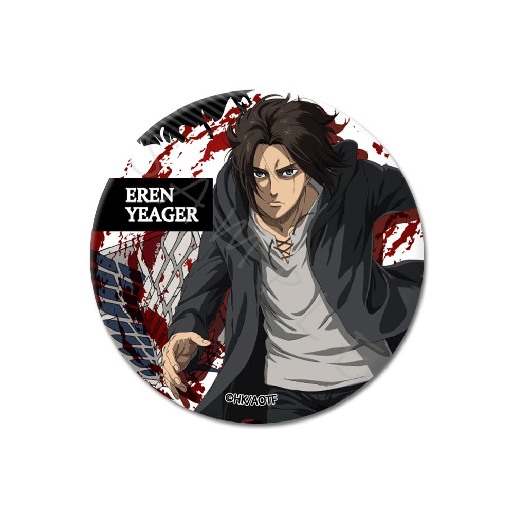 進撃の巨人　エレン　缶バッジ　③ Amazon.co.jp: 進撃の巨人 The Final Season 第5弾 YA エレン