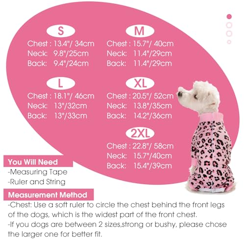 Image of Dog Surgery Recovery Suit for Small Dogs, 4-Legged Dog Onesie After Surgery with Back Snaps, Breathable Cotton Spay and Neuter Bodysuit for Female and Male Dogs