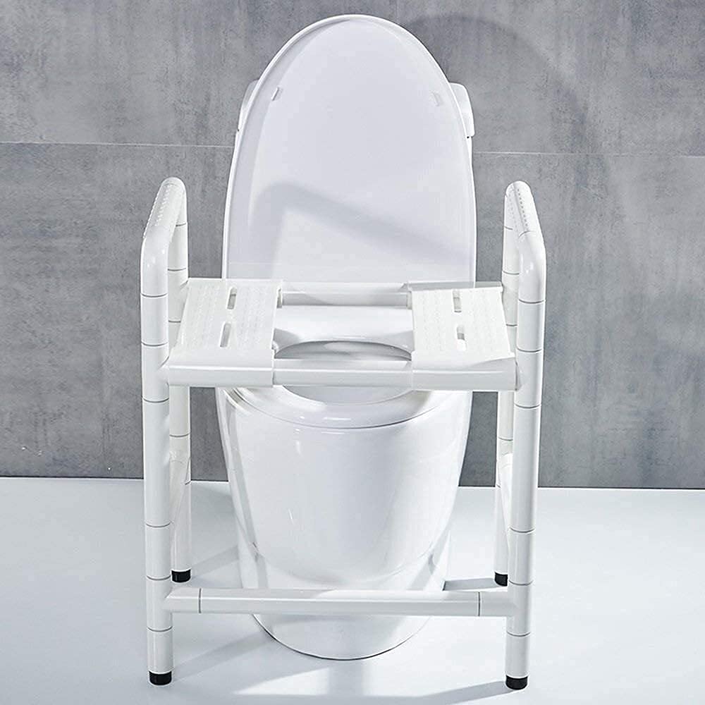 Cadre de toilette réglable en hauteur avec maintien au sol antidérapant
