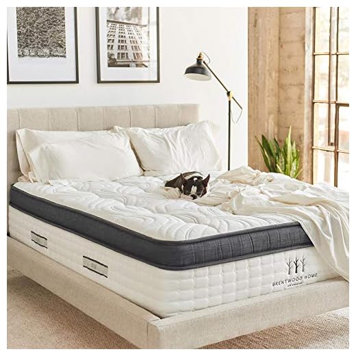 Brentwood Home Oceano Hybrid Innerspring Mattress, Cooling Gel Memory Foam, Non-toxic, Made in California, Twin