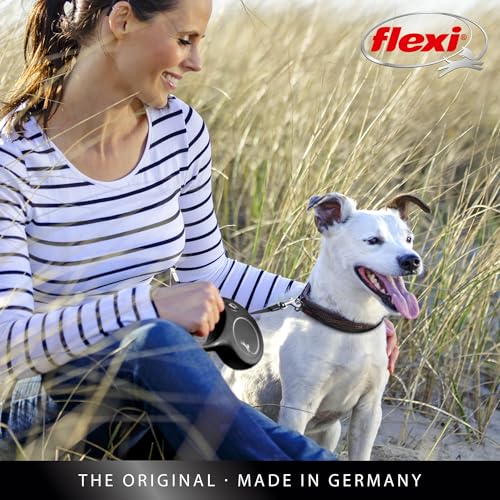 Flexi New Classic Retractable Cord Dog Leash Duo for 2 Small Dogs 16-Foot Black