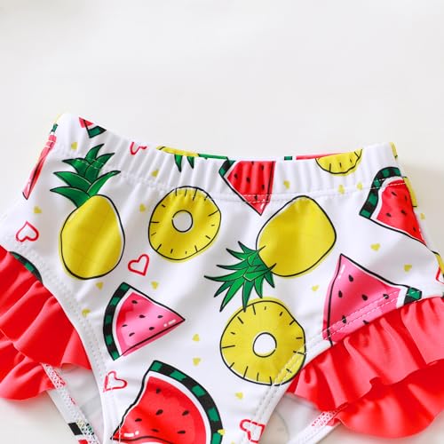 Image of Baby Swimsuit Girl Two Piece Bathing Suit Toddler Girls Summer Beach Ruffle Tankini Swimwear 1-7Y