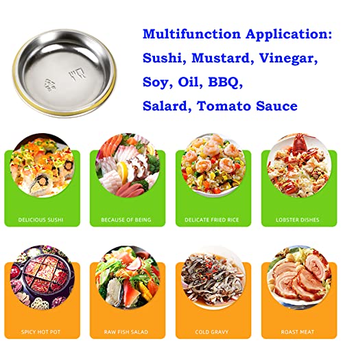 Qjfcare 100Pcs Round Disposable Sauce Dishes, Mini Dipping Dessert Plates Sauce Dishes Soup Plate Soy Sauce Dishes Seasoning Dish Appetizer Plates For Home Restaurant - Silver #TOP4
