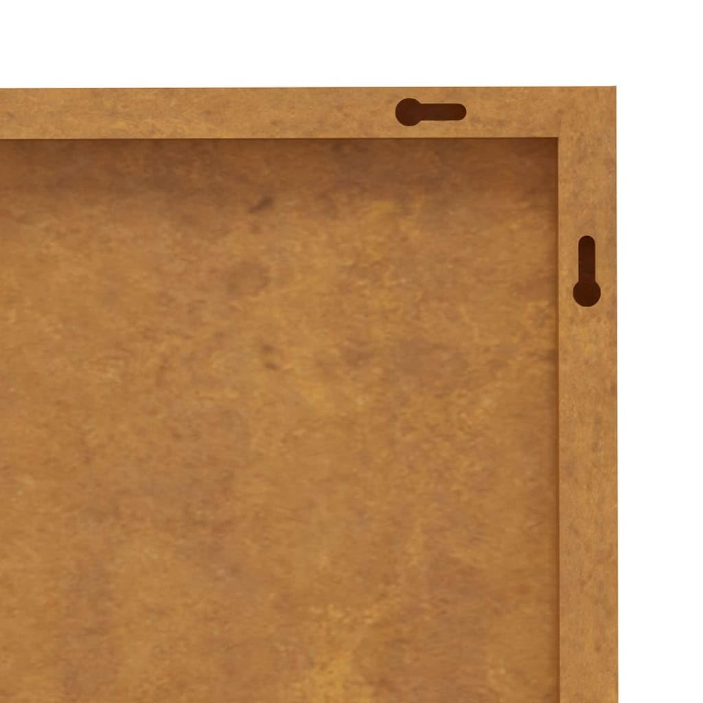 Homgoday Dekoracja ścienna ogrodowa 105x55 cm Corten Steel Leaf Design, dekoracja ścienna sylwetka sztuka na prezent na zewnątrz ogród dekoracja domu typ 2 dom i ogród