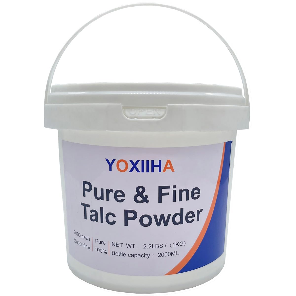 Premium Talcum Powder – 100% Pure Talc Powder for Body, Industrial & Crafts – Unscented, Multi-Purpose Use for Men, Chalk Painting, Tire Lubrication,Fitness use & More – 2.2 LBS