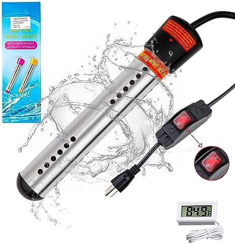 Rv Water Heater Immersion Water Heater, 2000W Portable Bucket