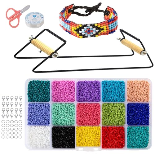 Opiniones y reviews de Telares para abalorios favoritos de las personas. 44 Kit de telares de perlas – Kits de extremos de abalorio para adultos | Accesorios de abalorio para , tobillera, pulsera, collar y mucho más. Puedes controlar la tensión de los...