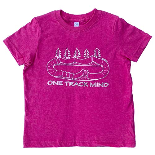 ZippyRooz BMX Bike Tee Shirt One Track Mind for Boys & Girls in Toddler, Kids and Youth Unisex