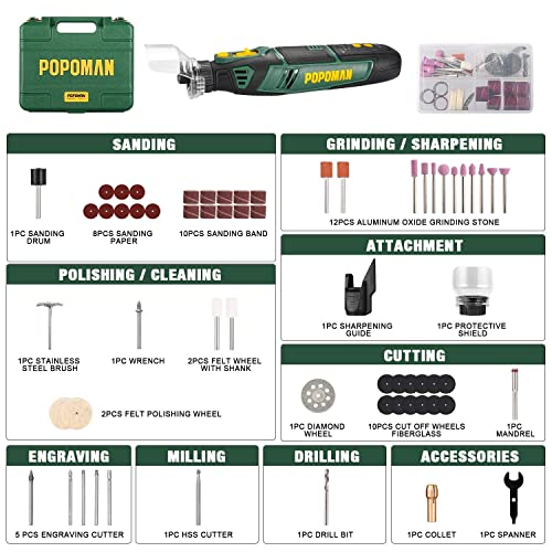 Cordless Rotary Tool Kit + Reciprocating Saw, 8V 2.0Ah Battery, Usb-C Cable Charger, 58Pcs Accessories & 20V Cordless Saw With 2.0Ah Battery & Charger, Clamping Jaw & 3 Blades, 0-2800 Spm #TOP1