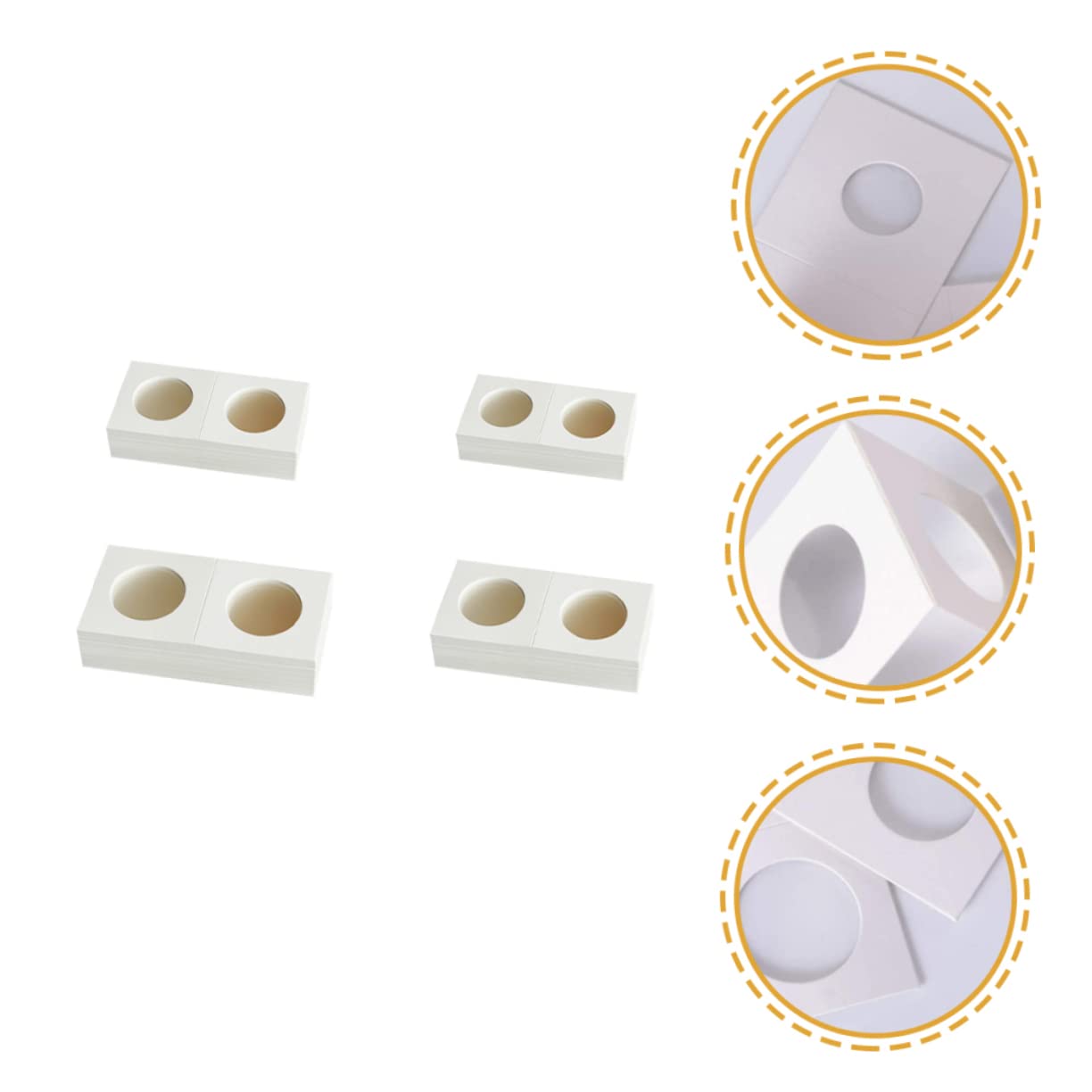 Housoutil 4 Set Portamonete in Carta Capsule Per Collezione Monete Diverse Per Album E Scatole Raccolta Monete 200 Pezzi*4