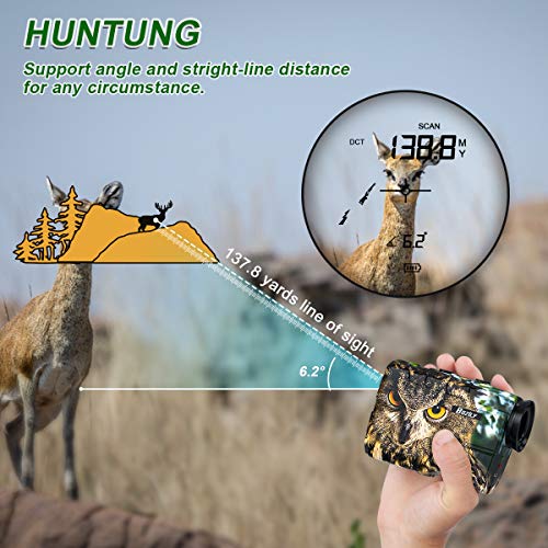 Bozily-Telemetro-de-Caza-Golf-1500-Yardas-Telemetro-de-Tiro-con-Arco-de-con-Escaneo-angulo-y-Distancia-de-Linea-Recta-Recargable-Laser-RangeFinder-con-Aumento-de-6-Aumentos-para-Caza-Disparo