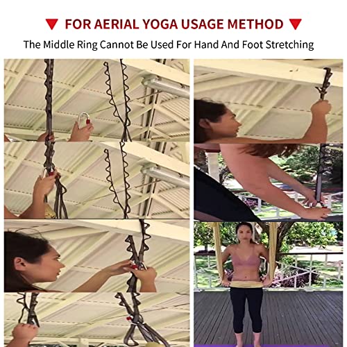 Websuka 40 Inches Aerial Yoga Hammock Daisy Chains Strap, Strong 22Kn Adjustable With 10 Loops, No Stretch, Climbing Strap Nylon Chain Sling For Aerial Yoga,Swing, Hammock, Suspension, Exercise #TOP2