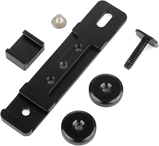 WANSUPYIN New 1PCS Black Camera Mount Adapter SLR Camera 1/4 Dual Hot Shoe Bracket DLSR TTL Flash Led Light DV SLR Rig Extension Bar 120 * 25MM