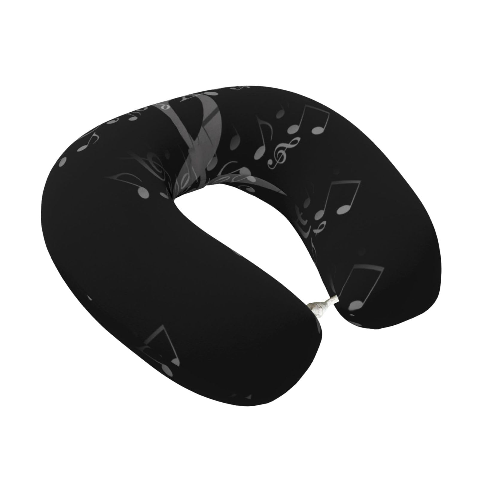 LKYMOH Music Note Heart, Travel Neck Pillow U-Shaped Memory Neck Support Soft Comfortable With Washable Cover For Airplane Car Traveling and Office