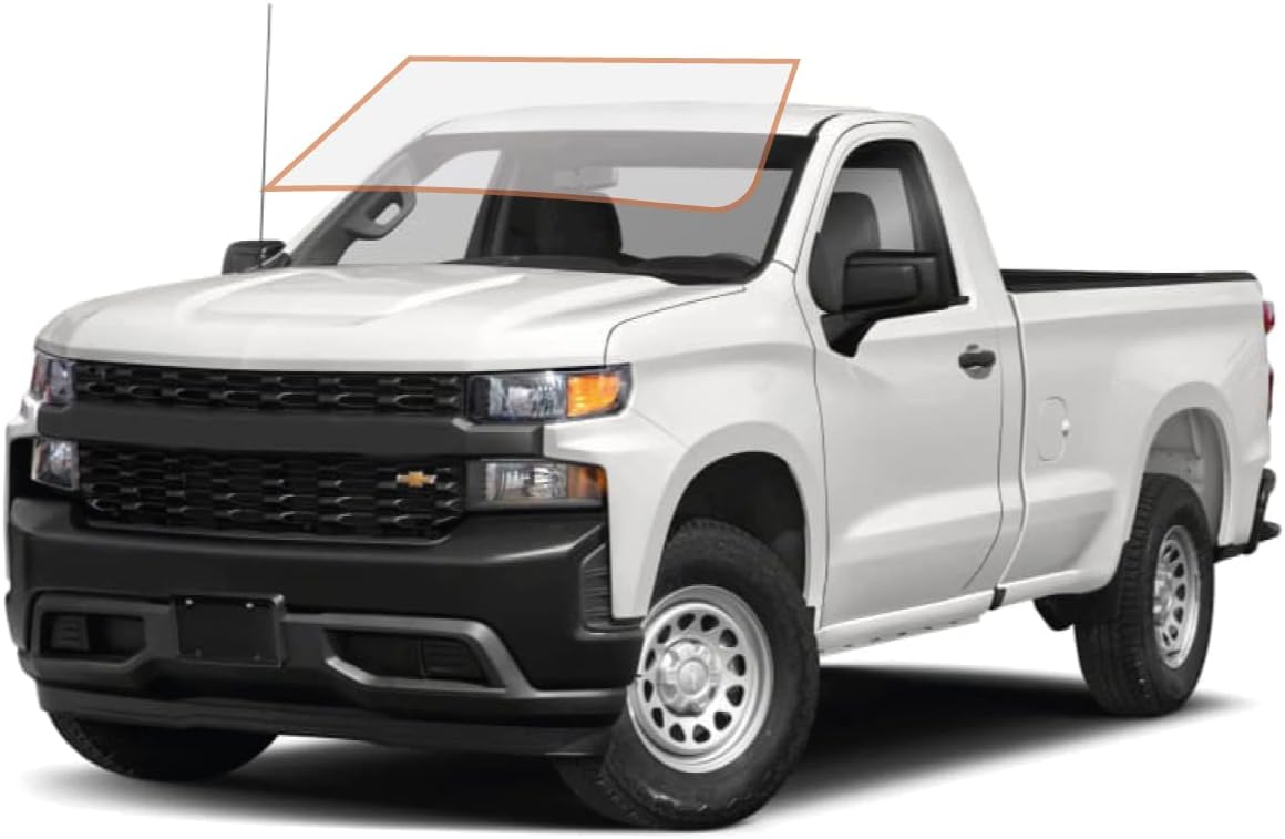MotoShield Pro Premium Professional 2Mil Nano Ceramic Precut Window Tint Film for 2019-2021 Chevrolet Silverado 1500 Standard Cab — (Front Driver/Passenger 35%)