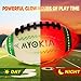 MYOKIA RGB Waterproof Rechargeable Light Up Football Birthday Gift, Glow in The Dark Football with Pump & USB Cable, Tri-Color (Red, Green, Blue), Size 6, Outdoor Night Games