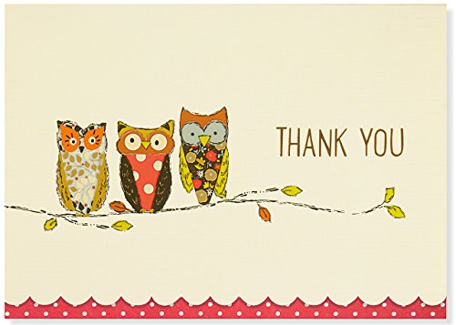 Perching Owls Thank You Notes (Stationery, Note Cards, Boxed Cards)