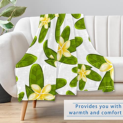 Couverture douce et chaude plaid imprimé tropical 150x100 pour lit