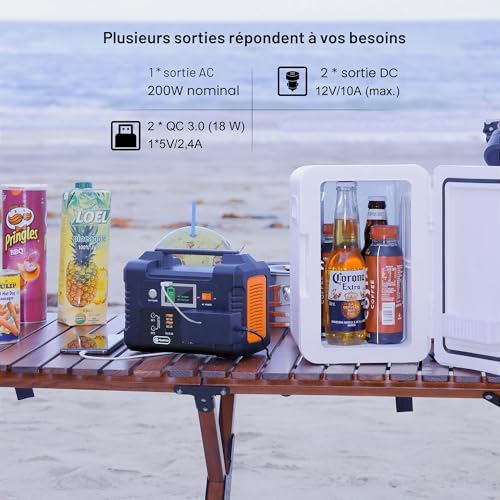 FlashFish 151Wh Station Électrique avec Panneau Solaire 60W, Générateur Électrique Portable 200W Avec 230V AC/DC/USB/type C, Kit Solaire Complet, Batterie de Secours Pour camping, voyages et Urgences – vue 2