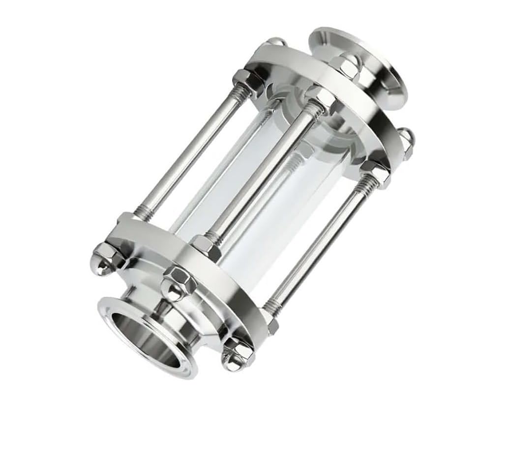 2" 3" 4" 4,5" szklana rurka do obserwacji przepływu z zaciskiem ze stali nierdzewnej - stal nierdzewna 304 i szkło borowe(2in with 2 Gasket)