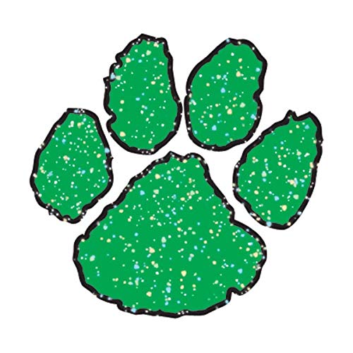 Anderson's 100-Piece Green Glitter Paw Body Decal Set, Tattoos, Cheek