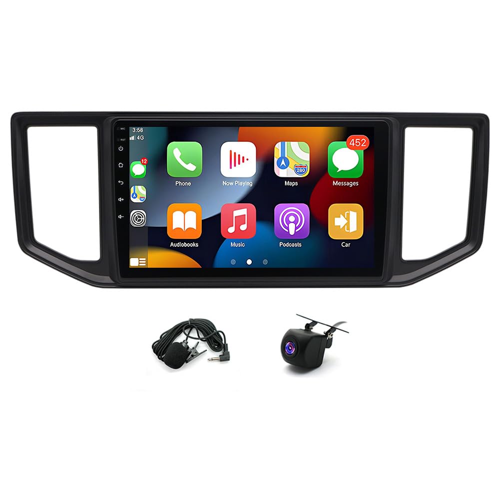Android 14 Podwójny Din Radio samochodowe do VW Crafter 2017-2021 with Wireless Carplay Android Auto, 10"IPS Touchscreen Autoradio DAB+ GPS Head Unit Bluetooth WiFi AHD Kamera cofania FM/RDS 2+64G