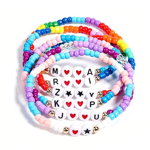 LOMSUXA Ensemble De Bracelets K-Pop Inspirés - Bracelet D'Amitié Et Accessoire Cosplay Pour Filles Et Femmes Pour Anniversaire, Noël Et Fans D'Anime, Style A