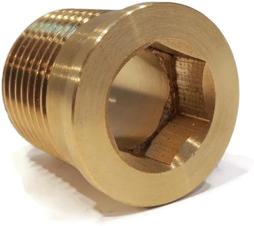 Miniatura 7 de The ROP Shop  Conector de entrada de manguera de jardín de latón, 12 "MPT x 34" FGHT con filtro de cono de malla 50