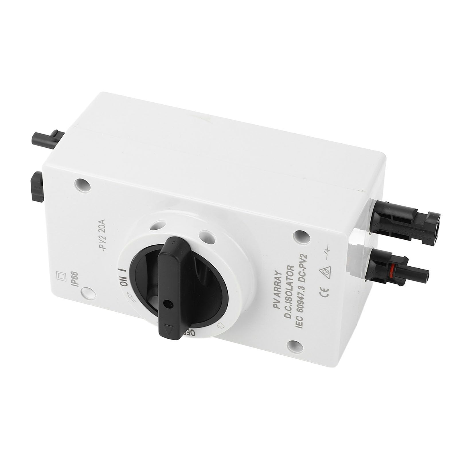 Tissting Interruttore Sezionatore DC IP66 Impermeabile per Impianto Fotovoltaico - Sezionatore Fotovoltaico per Manutenzione Sistemi Solari off Grid 250x100x80mm (9.8x3.9x3.1 (20A)
