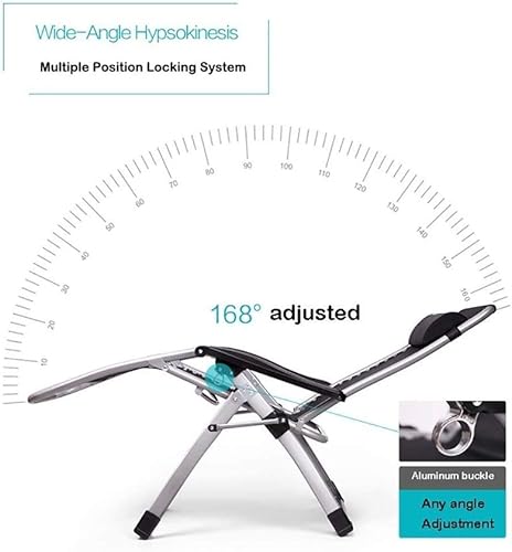 Miniatura 2 de FKSDHDG Home - Silla reclinable plegable para adultos balcón con reposabrazos cama para siesta sofá perezoso multifuncional portátil silla trasera