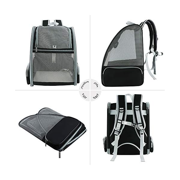 Grey Pet Backpack for Dogs