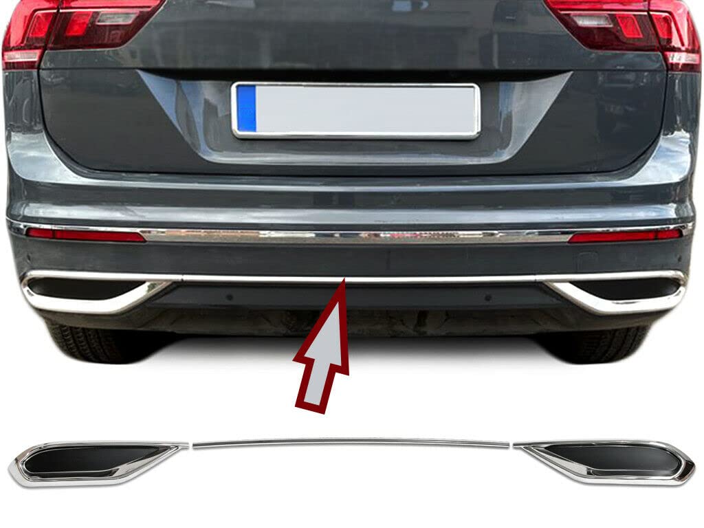 Embellitori per terminali di scarico per Tiguan II e Allspace dal 2020 in poi in acciaio inossidabile