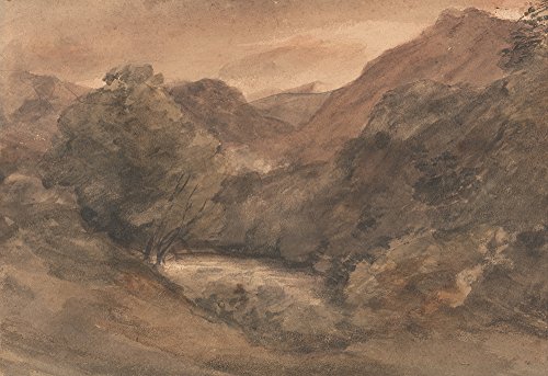 John Constable Borrowdale grand cadre noir pour grand mur vide
