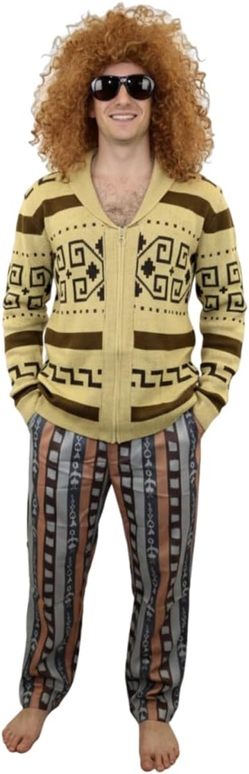 Costumeteers The Dude Pants Costume Big Lebowski Jeff Bridges Style Polyester Lounge Pajamas Trousers