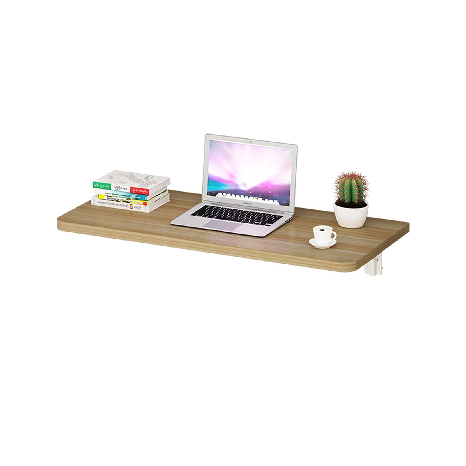 Table pliante murale 40 x 120 cm comme bureau d'ordinateur flottant et table de cuisine