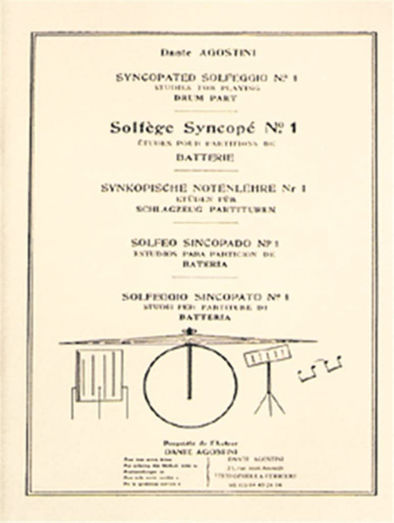 DANTE AGOSTINI SOLFEGE SYNCODE Etudes Pour Partitions de Batterie