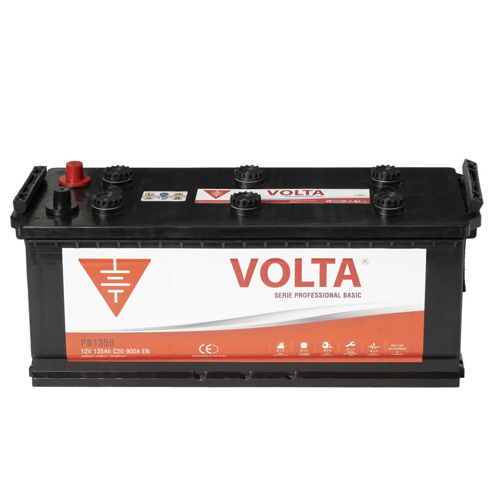 Bateria de Camión Professional Basic 135Ah 900A - Borne +Izq - Medidas Largo 512 x Ancho 186 x Alto 219 mm con 2 años de Garantía - Fabricación Europea.