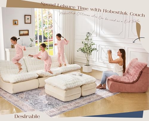 Image of Hobestluk Small Couch Sofa Chaise Lounge Chair Recliner Chair with Footrest
