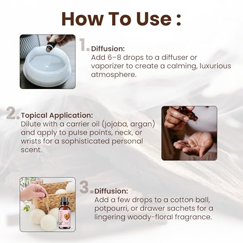Image of Romyco White Oud Essential Oil 15ml (Arabic White) for Use in Diffuser | Long-Lasting Luxury Perfume, Cologne, Scent for Men & Women | Alcohol-Free | Pure Natural & Undiluted